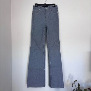 Veronica Beard Blue Striped High Rise Jeans